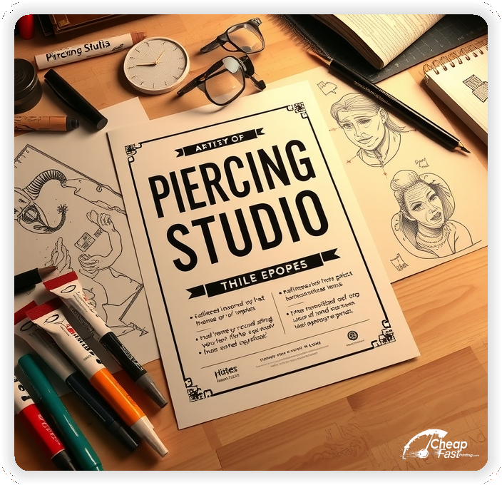 Promotional Material 1, Piercing Studio marketing materials marketing piece
