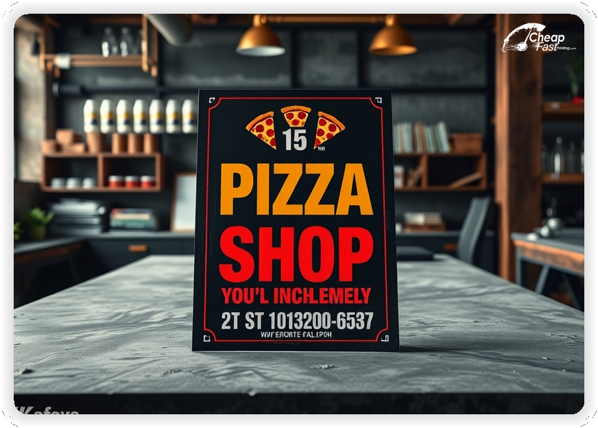 Best Pizza Shop Handout, Pizza Shop marketing materials print sample