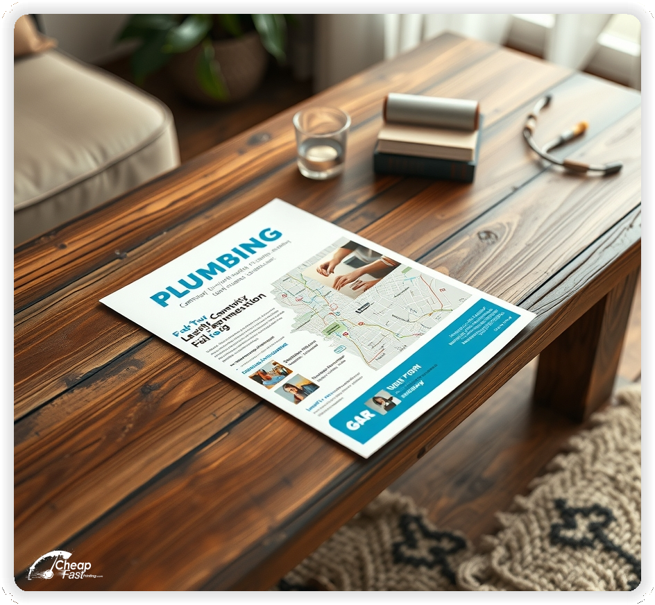 Advertising Brochure 1, Plumbing leaflets layout example