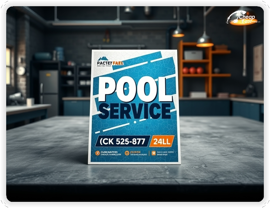 Best Pool Service Leaflet, Pool Service marketing materials print sample