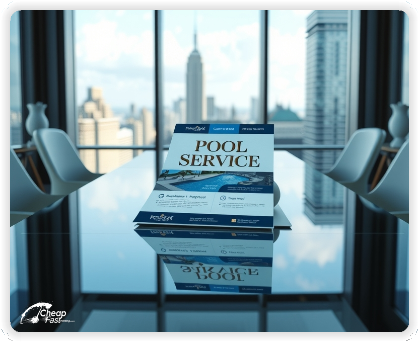 Marketing Handout Design 1, Pool Service pamphlets design example