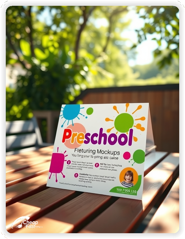Advertising Brochure 1, Preschool leaflets layout example