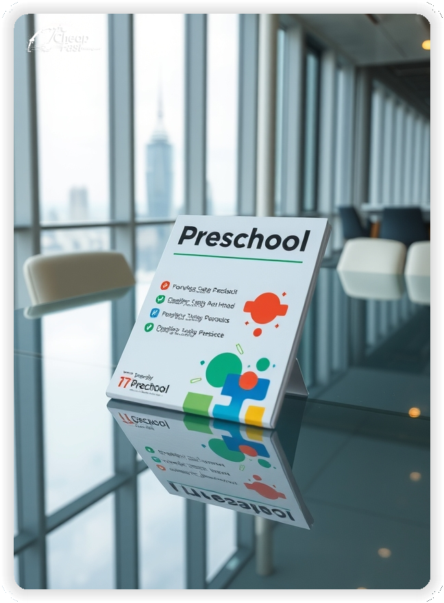 Affordable Preschool Pamphlet, Preschool marketing materials print sample