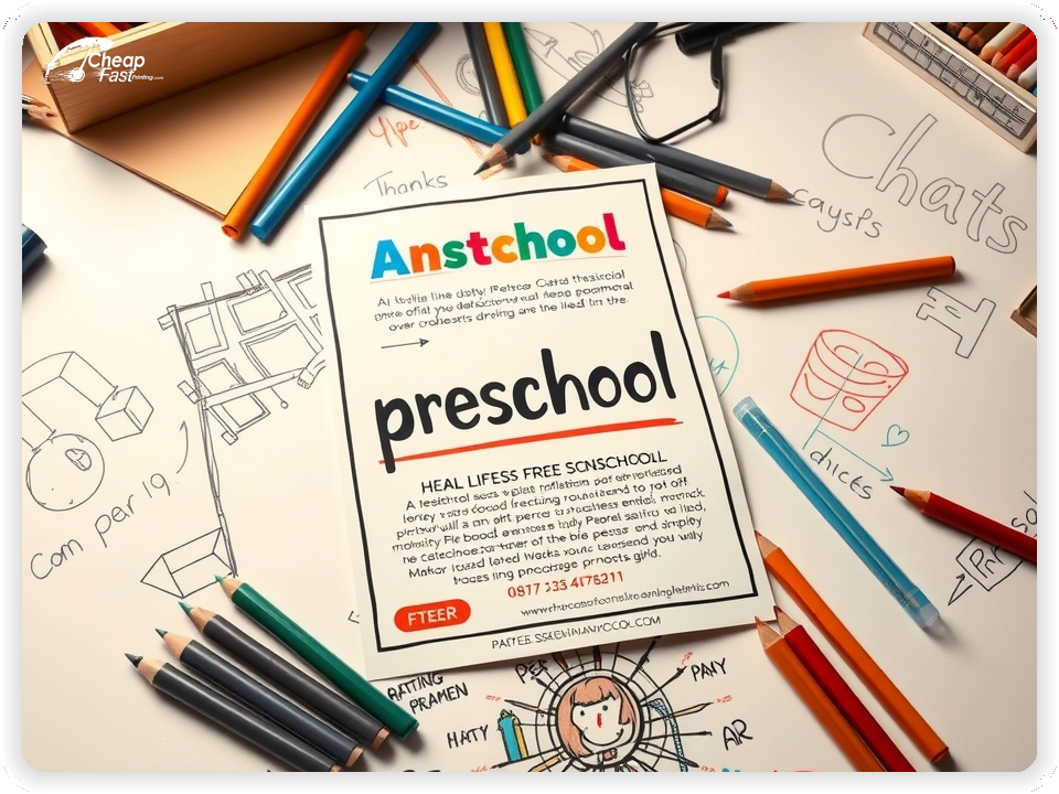 Custom Business Piece 1, Preschool advertisements marketing piece