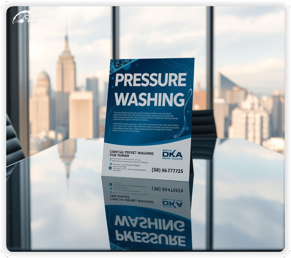 Buy Pressure Washing Pamphlet, Pressure Washing marketing materials print sample