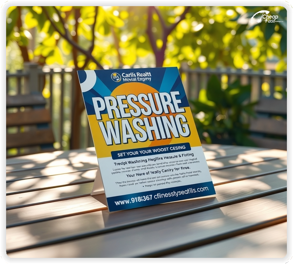 Creative Print Design 1, Pressure Washing promo cards creative layout