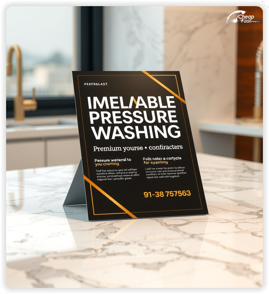 Print Ready Layout 1, Pressure Washing brochures layout example