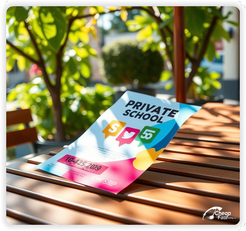 Advertising Brochure 1, Private School leaflets layout example