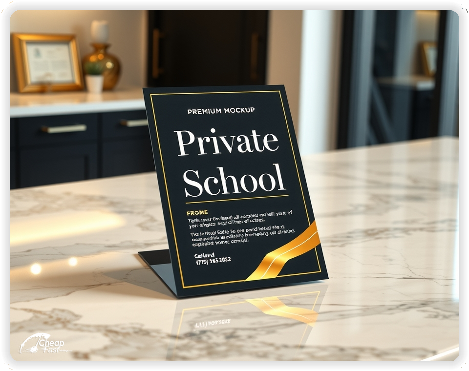 Best Private School Sheet, Private School marketing materials print sample