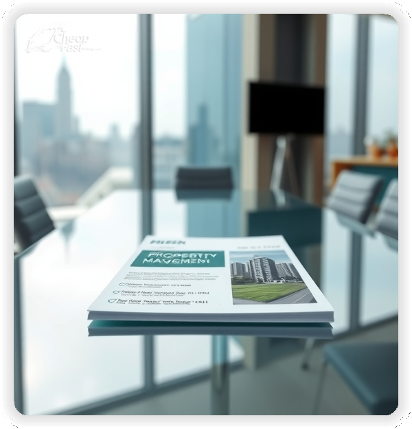 Print Ready Layout 1, Property Management brochures layout example