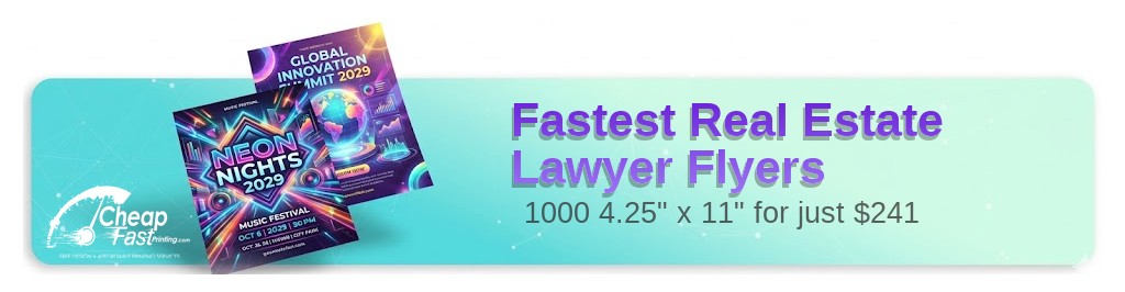 1000 Fastest 4.25x11 18pt Premium Kraft Real Estate Lawyer Flyers