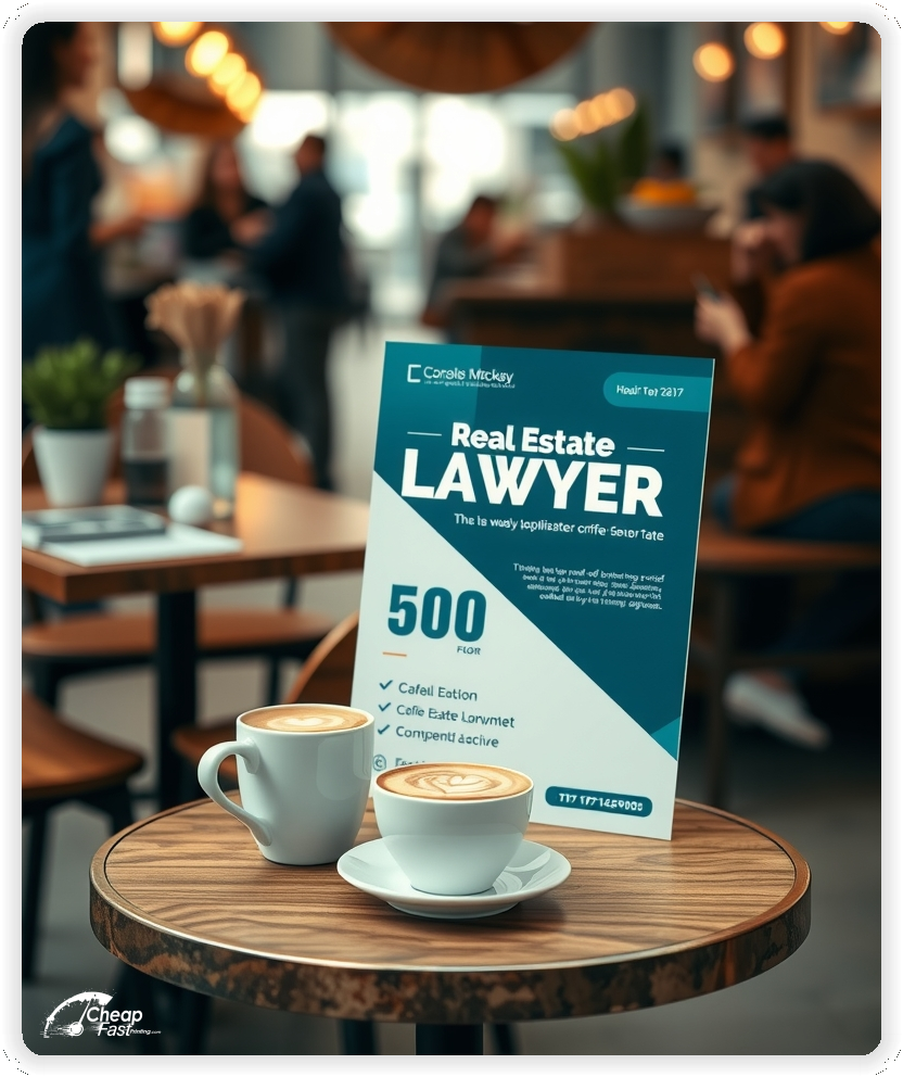 Buy Real Estate Lawyer Handout, Real Estate Lawyer marketing materials print sample