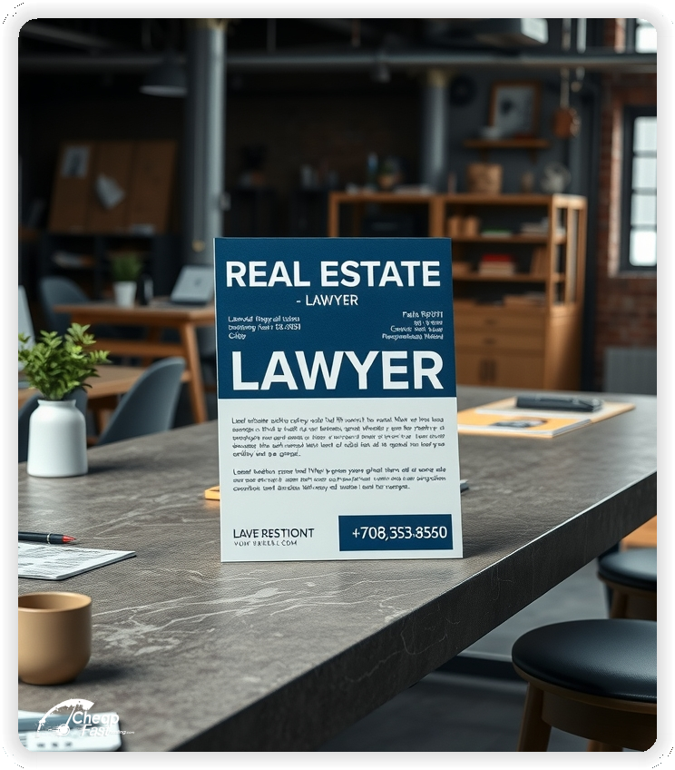 High Quality Leaflet 1, Real Estate Lawyer circulars promotion design