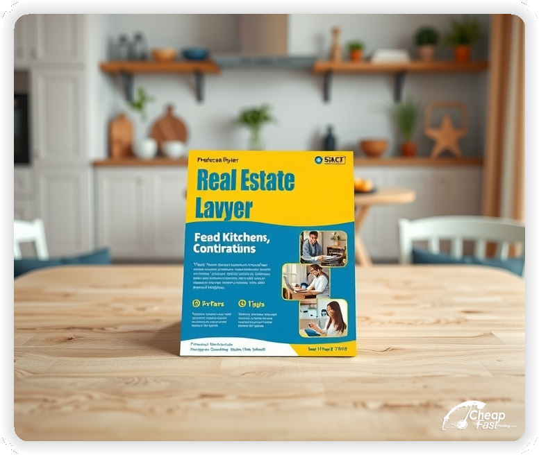 Promo Flyer Sample 1, Real Estate Lawyer leaflets creative layout