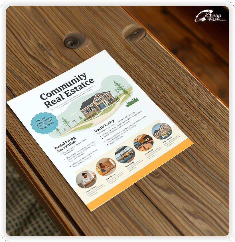 Real Estate Marketing Promo, property flyer layout example