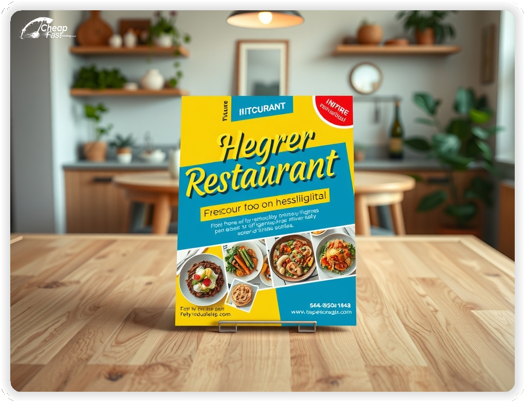 Advertising Brochure 1, Restaurant leaflets layout example