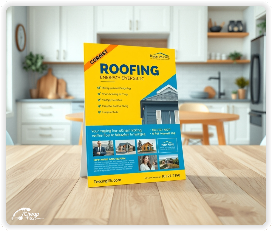 Advertising Brochure 1, Roofing leaflets layout example