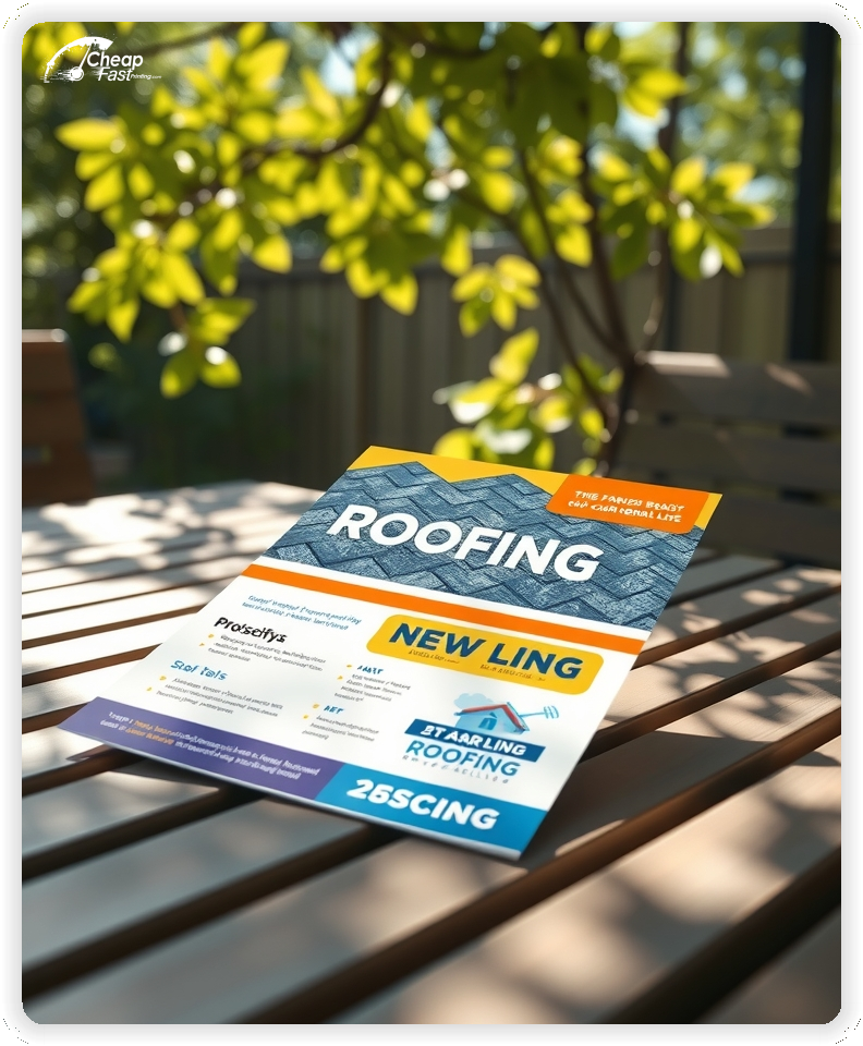 Buy Roofing Pamphlet, Roofing marketing materials print sample