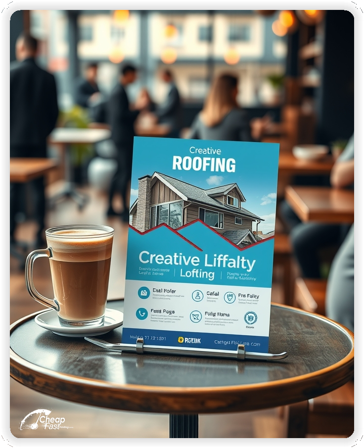 Creative Print Design 1, Roofing promo cards creative layout