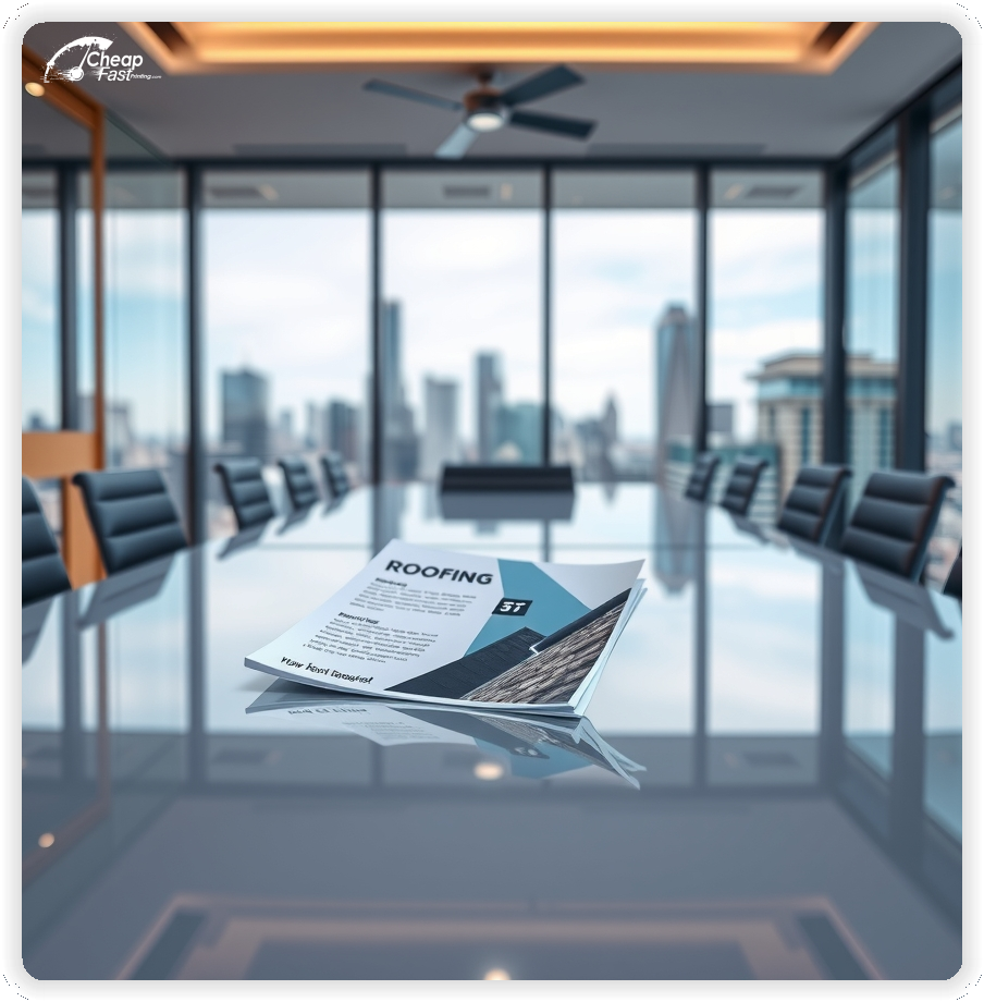 Marketing Handout Design 1, Roofing pamphlets design example