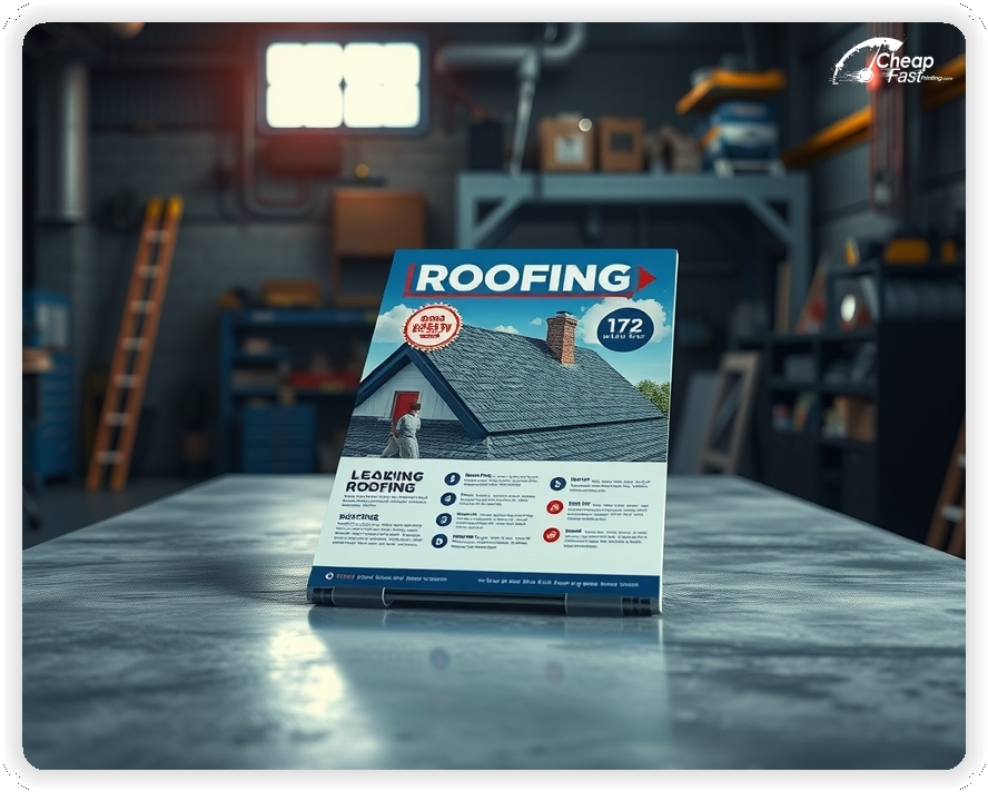 Promo Flyer Sample 1, Roofing leaflets creative layout