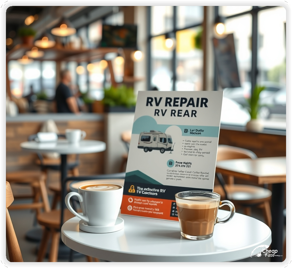 Custom Rv Repair Leaflet, Rv Repair advertisements marketing piece