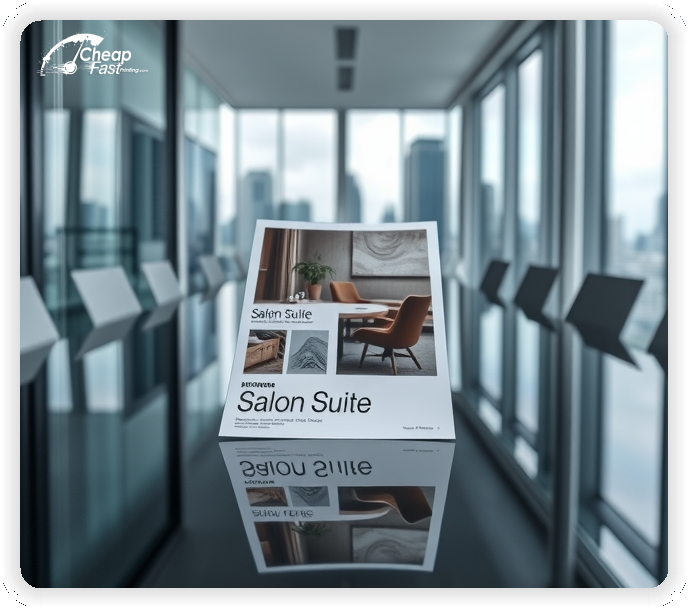 Advertising Brochure 1, Salon Suite leaflets layout example