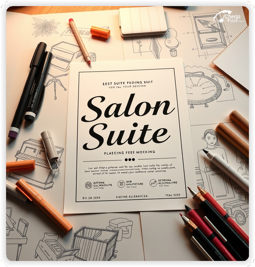 Marketing Handout Design 1, Salon Suite pamphlets design example