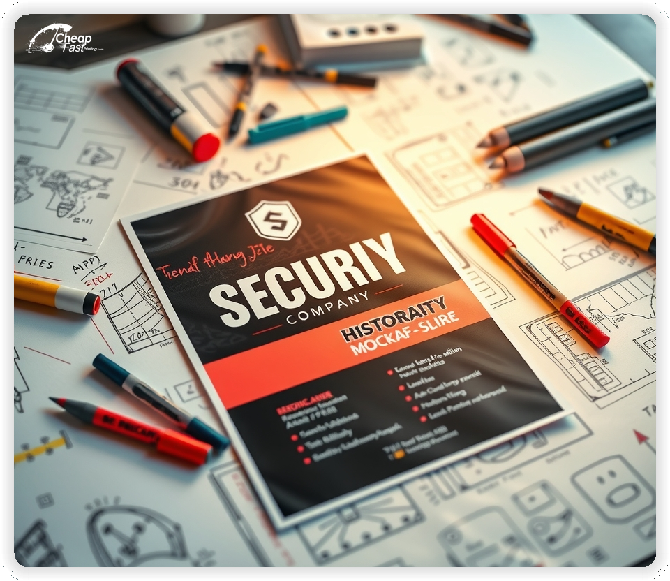 Marketing Handout Design 1, Security Company pamphlets design example