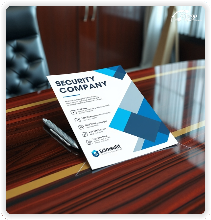 Print Ready Layout 1, Security Company brochures layout example