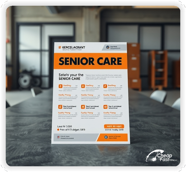 Advertising Brochure 1, Senior Care leaflets layout example