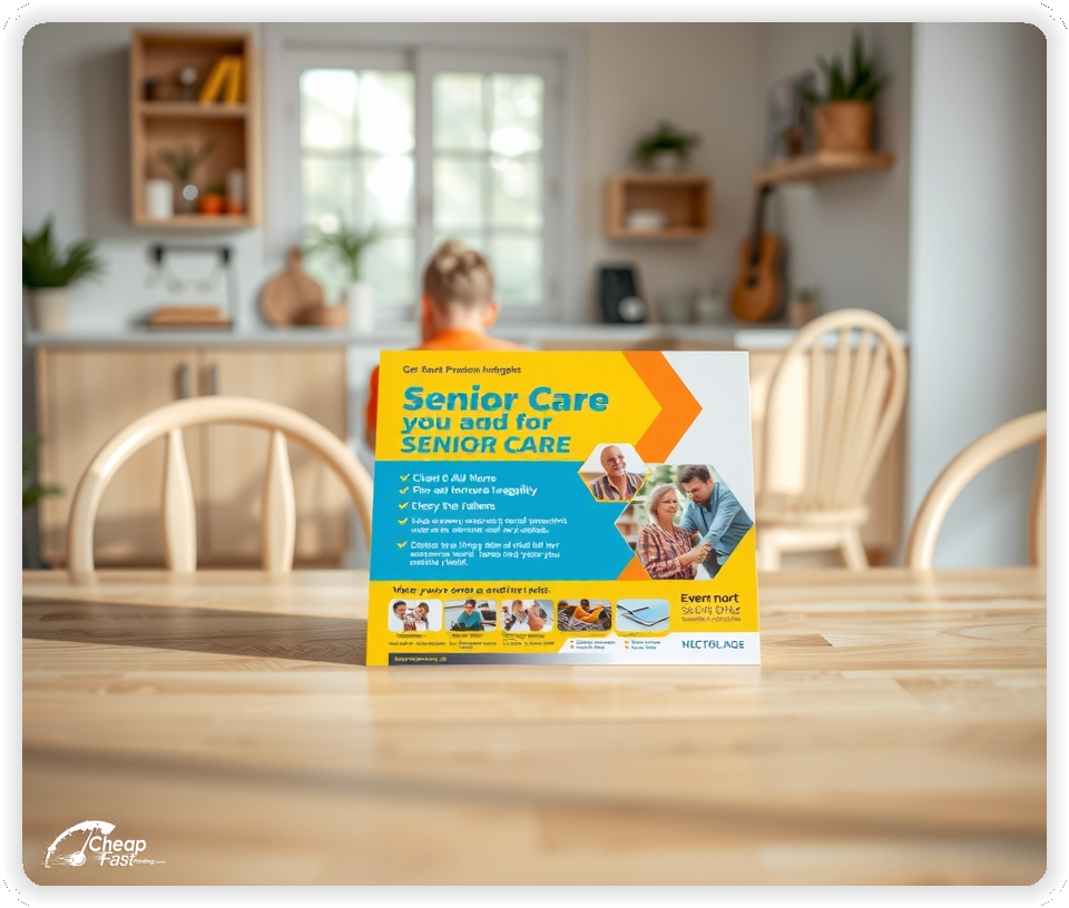 Promo Flyer Sample 1, Senior Care leaflets creative layout