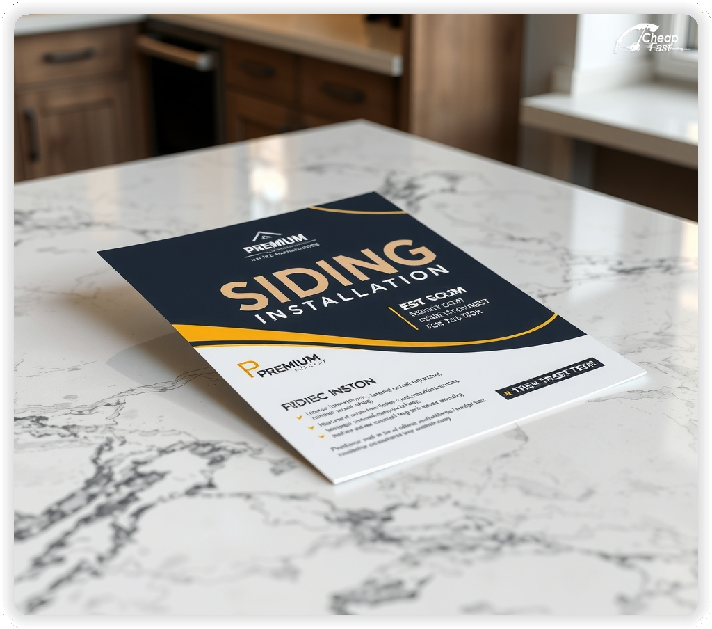 Advertising Brochure 1, Siding Installation leaflets layout example