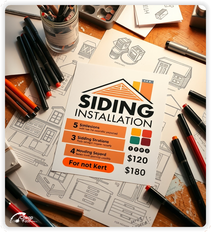 Marketing Handout Design 1, Siding Installation pamphlets design example