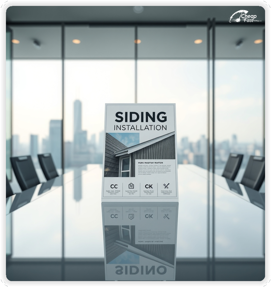 Promo Flyer Sample 1, Siding Installation leaflets creative layout