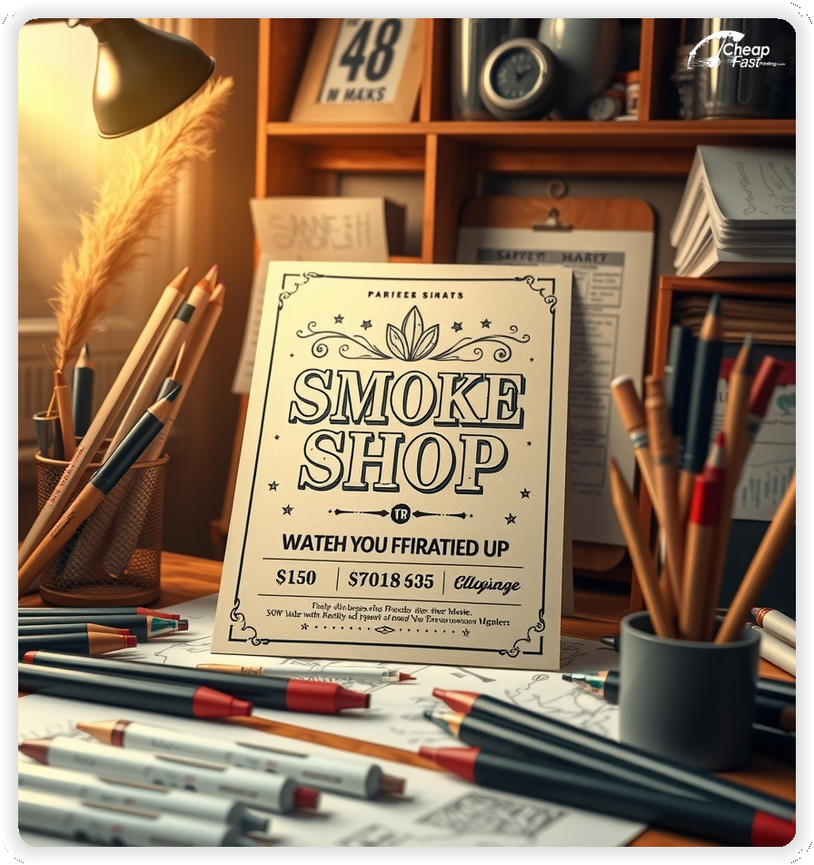 Marketing Handout Design 1, Smoke Shop pamphlets design example