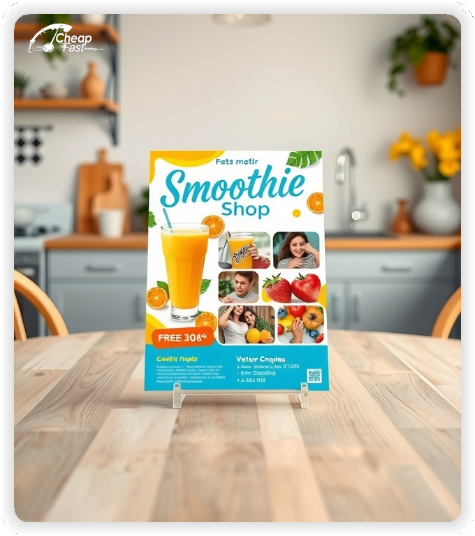 Advertising Brochure 1, Smoothie Shop leaflets layout example