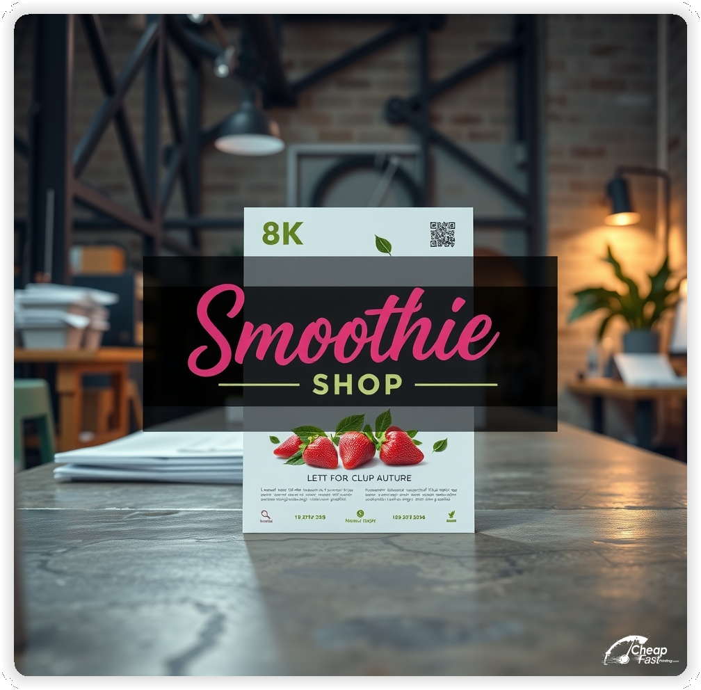 Marketing Handout Design 1, Smoothie Shop pamphlets design example