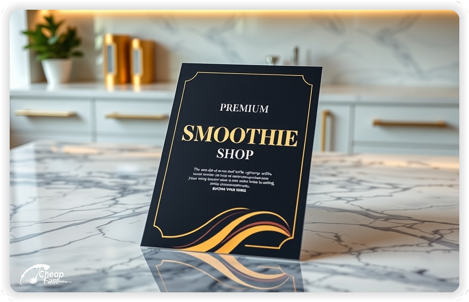 Print Ready Layout 1, Smoothie Shop brochures layout example
