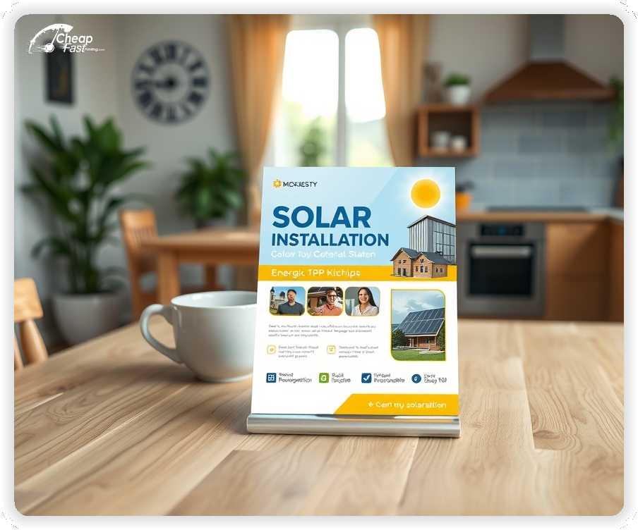 Advertising Brochure 1, Solar Installation leaflets layout example