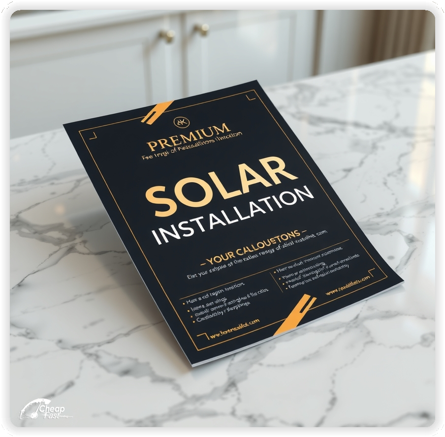 Creative Print Design 1, Solar Installation promo cards creative layout