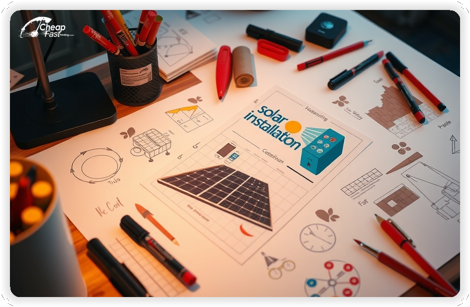 Custom Business Piece 1, Solar Installation advertisements marketing piece