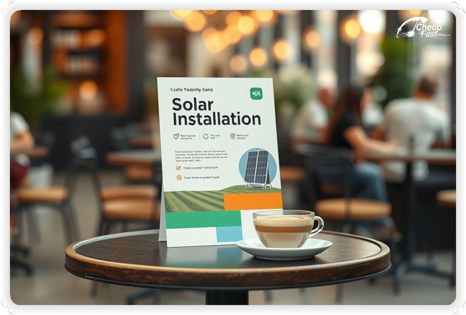 Marketing Handout Design 1, Solar Installation pamphlets design example