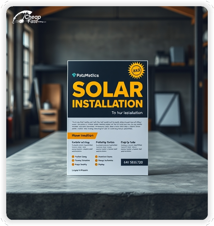 Professional Circular 1, Solar Installation handouts print sample