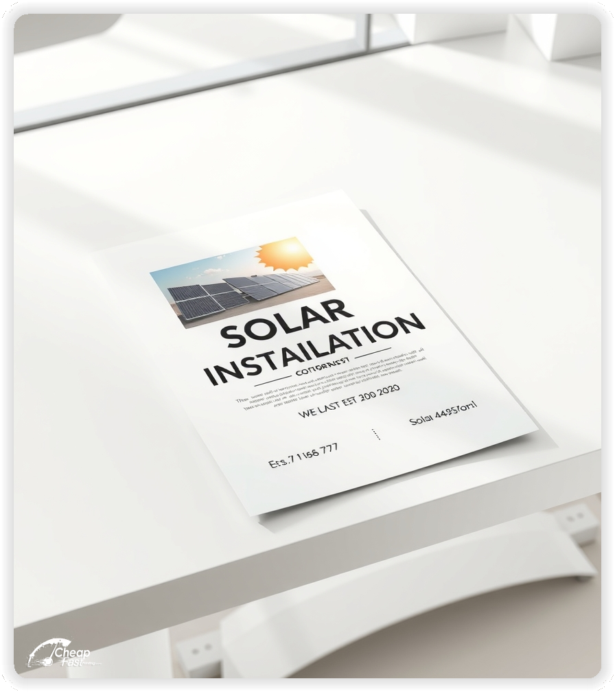 Promo Flyer Sample 1, Solar Installation leaflets creative layout