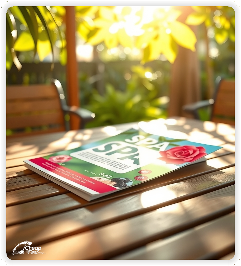 Best Spa Circular, Spa marketing materials print sample