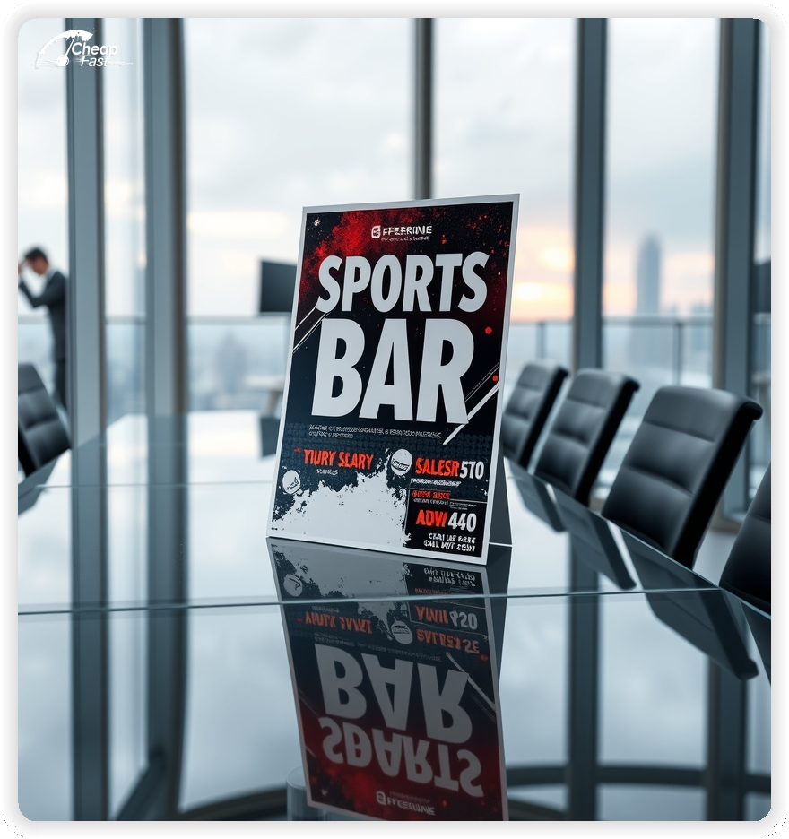 Advertising Brochure 1, Sports Bar leaflets layout example