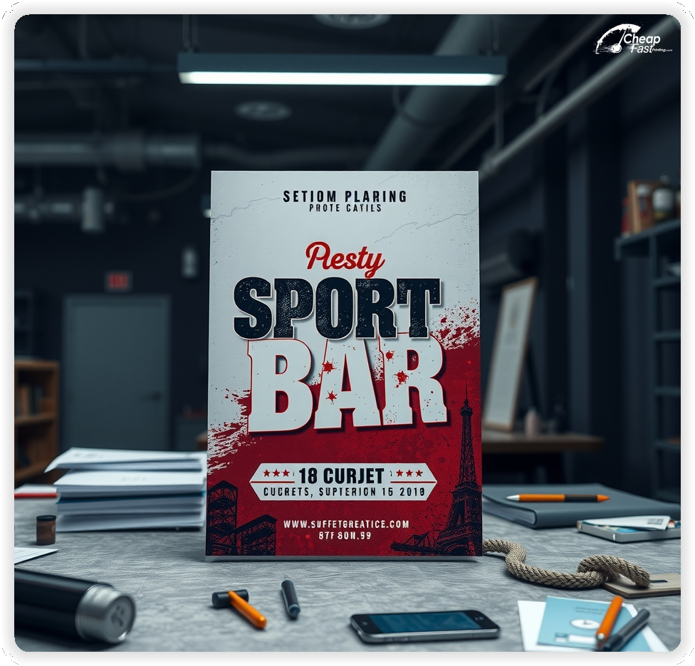 Marketing Handout Design 1, Sports Bar pamphlets design example