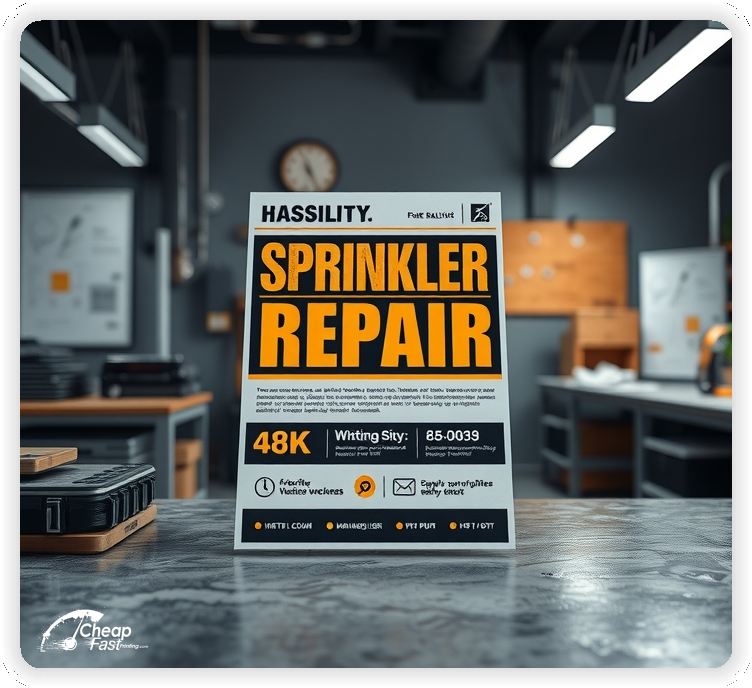 Best Sprinkler Repair Advertisement, Sprinkler Repair marketing materials print sample