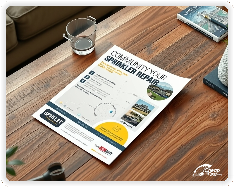 Marketing Handout Design 1, Sprinkler Repair pamphlets design example